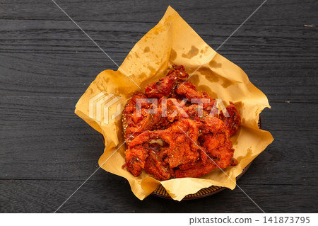crispy Deep Fried Chicken Wishbones Seasoned Poultry Skeleton Spiced Bone In Asian Snack crispy Deep Fried Chicken Wishbones Seasoned Poultry Skeleton Spiced Bone In Asian Snack 141873795