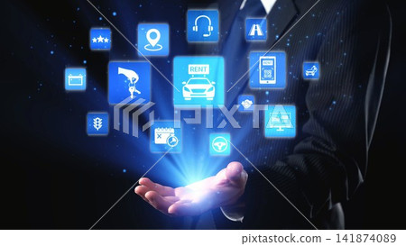 Online car rental service with digital booking and vehicle sharing icons Gist Online car rental service with digital booking and vehicle sharing icons Gist 141874089