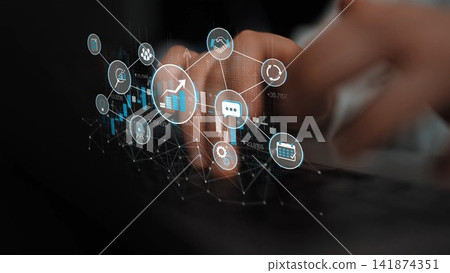 A close-up view of hands typing on a keyboard with digital graph overlays, illustrating data analysis and financial growth in a tech-driven environment. Sigmoid A close-up view of hands typing on a keyboard with digital graph overlays, illustrating data analysis and financial growth in a tech-driven environment. Sigmoid 141874351