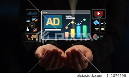 Online Ads Strategy and Digital Content Marketing for Business Growth Muxer 141874396