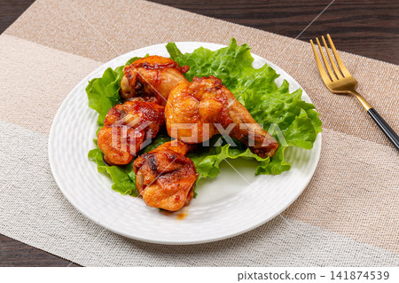 roasted Chicken Wingettes, Chinese Style Grilled Chicken Snack roasted Chicken Wingettes, Chinese Style Grilled Chicken Snack 141874539
