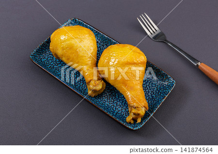 guangdong Salt Baked Chicken Drumsticks Traditional Cantonese Steamed Yellow Feathery Poultry Legs guangdong Salt Baked Chicken Drumsticks Traditional Cantonese Steamed Yellow Feathery Poultry Legs 141874564