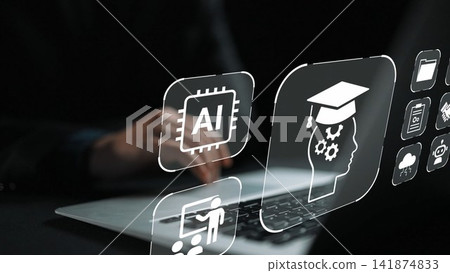 Modern Learning Environment with Artificial Intelligence and Education Imagery, Symbolizing Technology Integration in Student Learning and Development Gluon Modern Learning Environment with Artificial Intelligence and Education Imagery, Symbolizing Technology Integration in Student Learning and Development Gluon 141874833