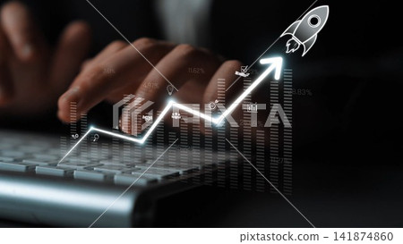 Business growth strategy with success roadmap and upward progress Marrow Business growth strategy with success roadmap and upward progress Marrow 141874860