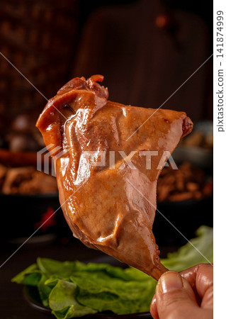 braised Duck Leg in Soy Sauce with Chinese Herbal Spices braised Duck Leg in Soy Sauce with Chinese Herbal Spices 141874999