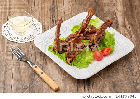 braised Duck Clavicle in Soy Sauce with Aromatic Spices braised Duck Clavicle in Soy Sauce with Aromatic Spices 141875043
