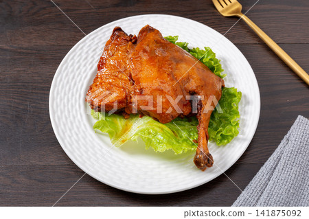 braised Duck Leg in Soy Sauce with Traditional Chinese Spices braised Duck Leg in Soy Sauce with Traditional Chinese Spices 141875092