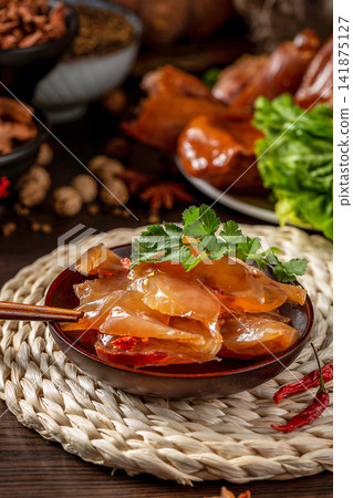 spicy Chewy Beef Tendon Strips Ready to Eat Marinated Chili Ox Ligament Snack spicy Chewy Beef Tendon Strips Ready to Eat Marinated Chili Ox Ligament Snack 141875127