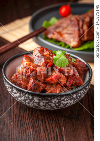 delicious spiced beef shank, authentic asian slow cooked marinated beef delicacy delicious spiced beef shank, authentic asian slow cooked marinated beef delicacy 141875149