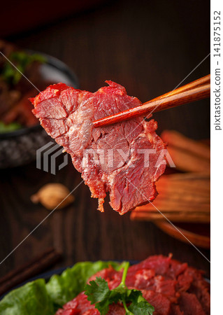 chinese traditional five spice beef, sliced and cubed braised beef shank in soy sauce chinese traditional five spice beef, sliced and cubed braised beef shank in soy sauce 141875152
