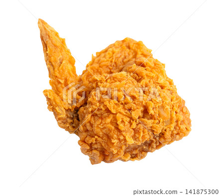 Fried Chicken Wing isolated on white background with clipping path. Fried Chicken Wing isolated on white background with clipping path. 141875300
