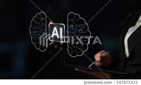 AI Brain Processing Data with Generative Artificial Intelligence Concept Muxer AI Brain Processing Data with Generative Artificial Intelligence Concept Muxer 141875315