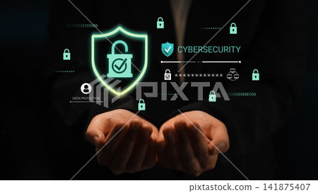 Hands Holding Cybersecurity Concept with Shield and Lock Symbols Emphasizing Data Protection and Security Measures for Digital Safety Gluon Hands Holding Cybersecurity Concept with Shield and Lock Symbols Emphasizing Data Protection and Security Measures for Digital Safety Gluon 141875407