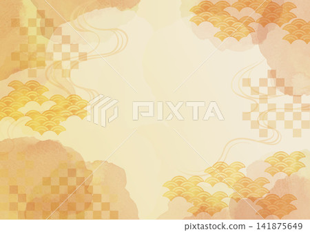 Autumn leaves watercolor background illustration Autumn leaves watercolor background illustration 141875649