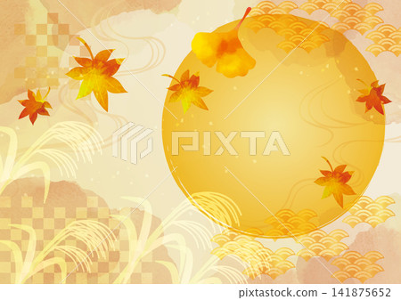 Autumn leaves watercolor background illustration Autumn leaves watercolor background illustration 141875652