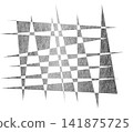 PNG image of a deformed checkered pattern 141875725