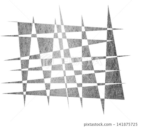 變形棋盤格圖案的PNG影像 變形棋盤格圖案的PNG影像 141875725