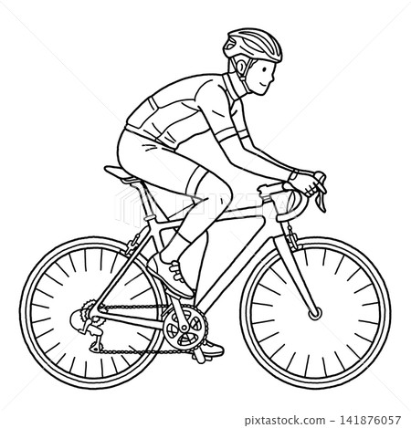 騎公路自行車的男人 騎公路自行車的男人 141876057