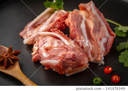 cooked Pork Cartilage with Tender Crunchy Texture cooked Pork Cartilage with Tender Crunchy Texture 141876349