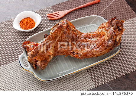 braised Pork Bone Meat with Rich Gelatinous Texture braised Pork Bone Meat with Rich Gelatinous Texture 141876370