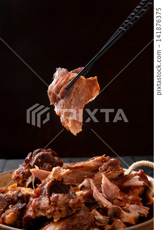 braised Pork Bone Meat with Rich Gelatinous Texture braised Pork Bone Meat with Rich Gelatinous Texture 141876375