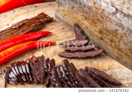 cured Pork Liver with Traditional Chinese Preserved Flavor cured Pork Liver with Traditional Chinese Preserved Flavor 141876382