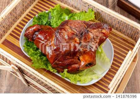 chinese Braised Pork Shank Braised Pig Hock in Savory Soy Sauce Jiang Flavor Traditional Asian Food chinese Braised Pork Shank Braised Pig Hock in Savory Soy Sauce Jiang Flavor Traditional Asian Food 141876396