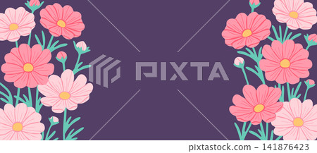 Cosmos flower background design Cosmos flower background design 141876423