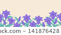 Gentian flower background design 141876428
