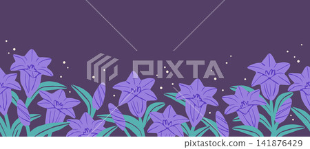 Gentian flower background design Gentian flower background design 141876429