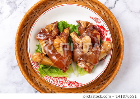 traditional Chinese Braised Pork Trotters Slow Cooked Pig Feet in Soy Sauce traditional Chinese Braised Pork Trotters Slow Cooked Pig Feet in Soy Sauce 141876551