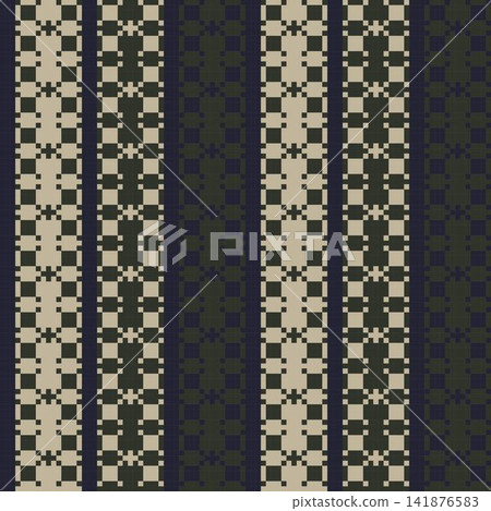 Geometric Vertical Striped square Knitting seamless pattern design in beige and Green Geometric Vertical Striped square Knitting seamless pattern design in beige and Green 141876583