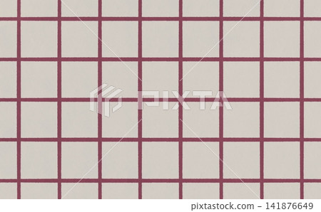 Hand-painted grid pattern (beige x red) Hand-painted grid pattern (beige x red) 141876649