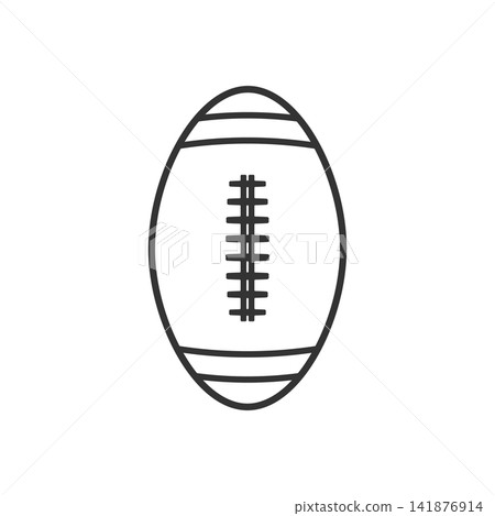 American football icon, American football outline, American ball icon, American football line art. American football icon, American football outline, American ball icon, American football line art. 141876914