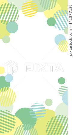 Striped Circle and Dot Vertical Frame Banner / Green Striped Circle and Dot Vertical Frame Banner / Green 141877183