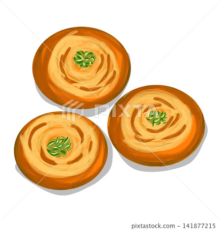 Indian Ghevar Rajasthani Honeycomb Sweet with Pistachio Illustration Indian Ghevar Rajasthani Honeycomb Sweet with Pistachio Illustration 141877215