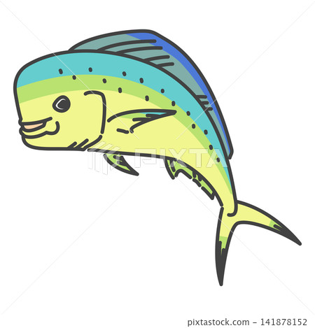 阿囉哈!這是一條鯕鰍(海豚魚)的插圖——一種色彩鮮豔的熱帶魚 阿囉哈!這是一條鯕鰍(海豚魚)的插圖——一種色彩鮮豔的熱帶魚 141878152