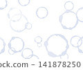 A simple background image featuring bubbles and water droplets spreading across a horizontal white background. 141878250