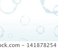 Simple horizontal background image with expanding bubbles on a white background. 141878254