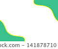 Simple frame material with white copy space, bordered in green and yellow. 141878710