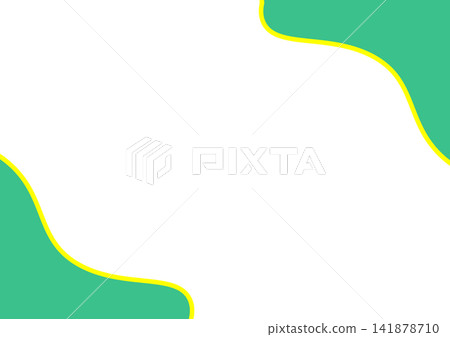 Simple frame material with white copy space, bordered in green and yellow. Simple frame material with white copy space, bordered in green and yellow. 141878710