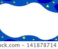 Simple frame design with white copy space - Night sky and hand-drawn stars 141878714