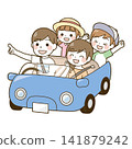 A family going out by car in the summer 141879242