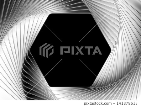 Metallic glossy hexagons abstract futuristic tech pattern background Metallic glossy hexagons abstract futuristic tech pattern background 141879615