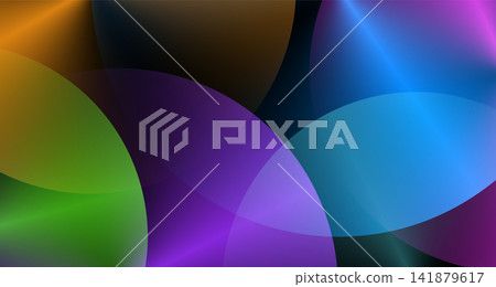 Colorful glossy circles geometric concept abstract background Colorful glossy circles geometric concept abstract background 141879617