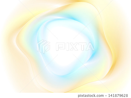 Abstract blue and yellow liquid wavy circles futuristic glossy background Abstract blue and yellow liquid wavy circles futuristic glossy background 141879628