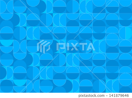 Bauhaus geometric seamless pattern with squares, circles and semi circles Bauhaus geometric seamless pattern with squares, circles and semi circles 141879646