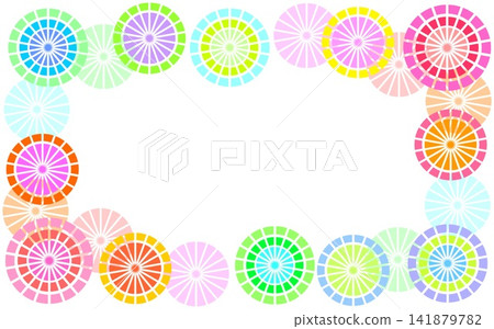 Frame geometric pattern white background 141879782