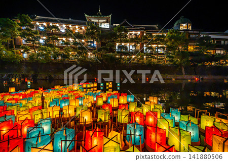 安津祭、松川燈籠放飛儀式、伊豆風景 [靜岡縣伊東市] 141880506