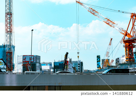 Metropolitan Expressway and the area in front of Shibuya Station's west exit under construction. 2026.07 a-4 Light tone Metropolitan Expressway and the area in front of Shibuya Station's west exit under construction. 2026.07 a-4 Light tone 141880612